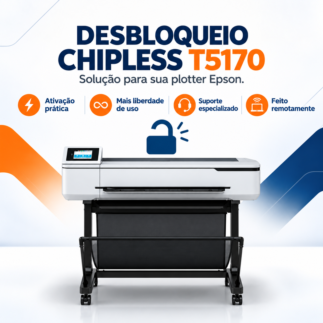 Desbloqueio Full Chipless T5170 - A0 sem bulk ink
